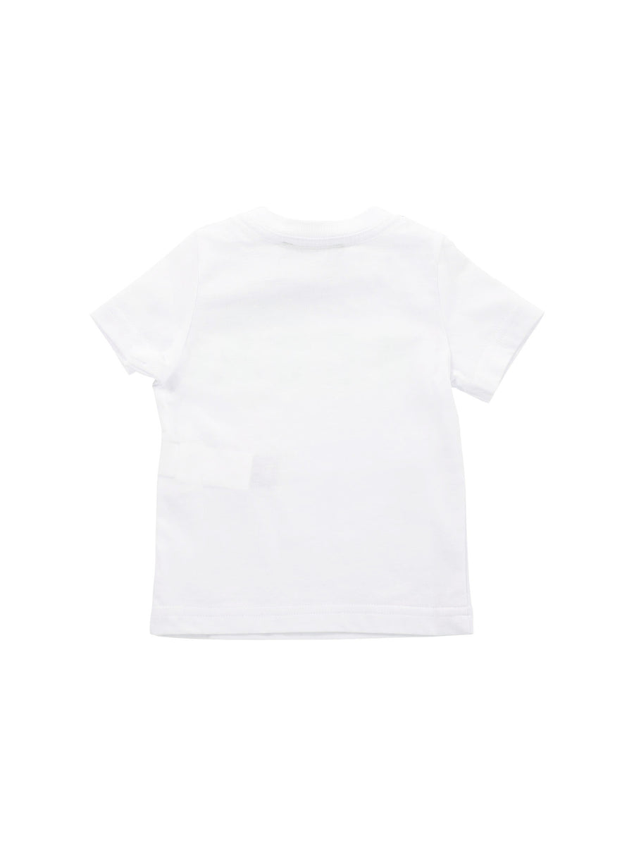T-shirt bianca con scritta Icon verde acido sfumata