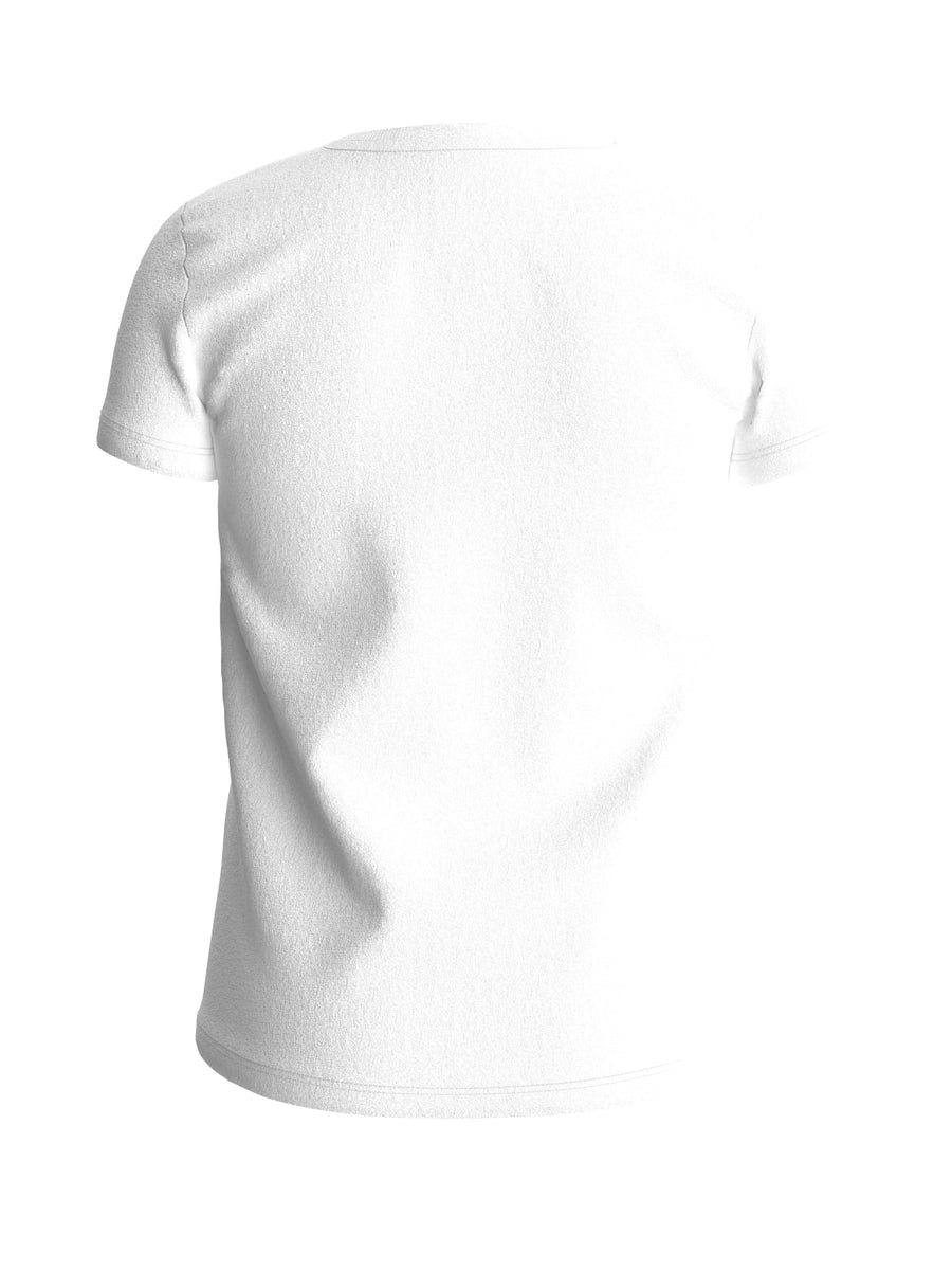 T-shirt maxi logo triangolo bianca