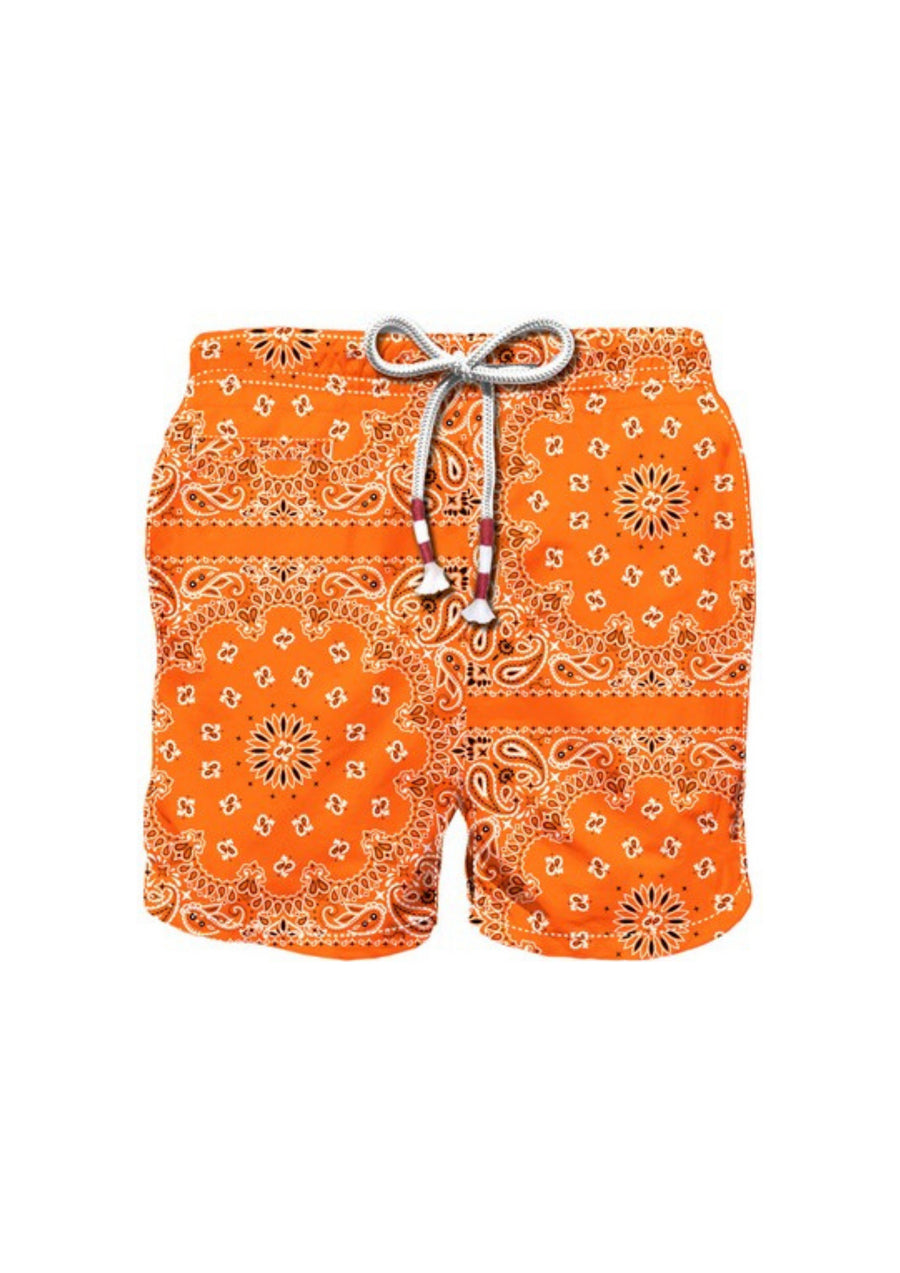Costume shorts arancione fantasia Bandanna Round