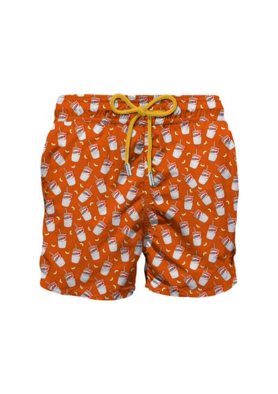 Costume shorts arancione con fantasia Tea Fresh
