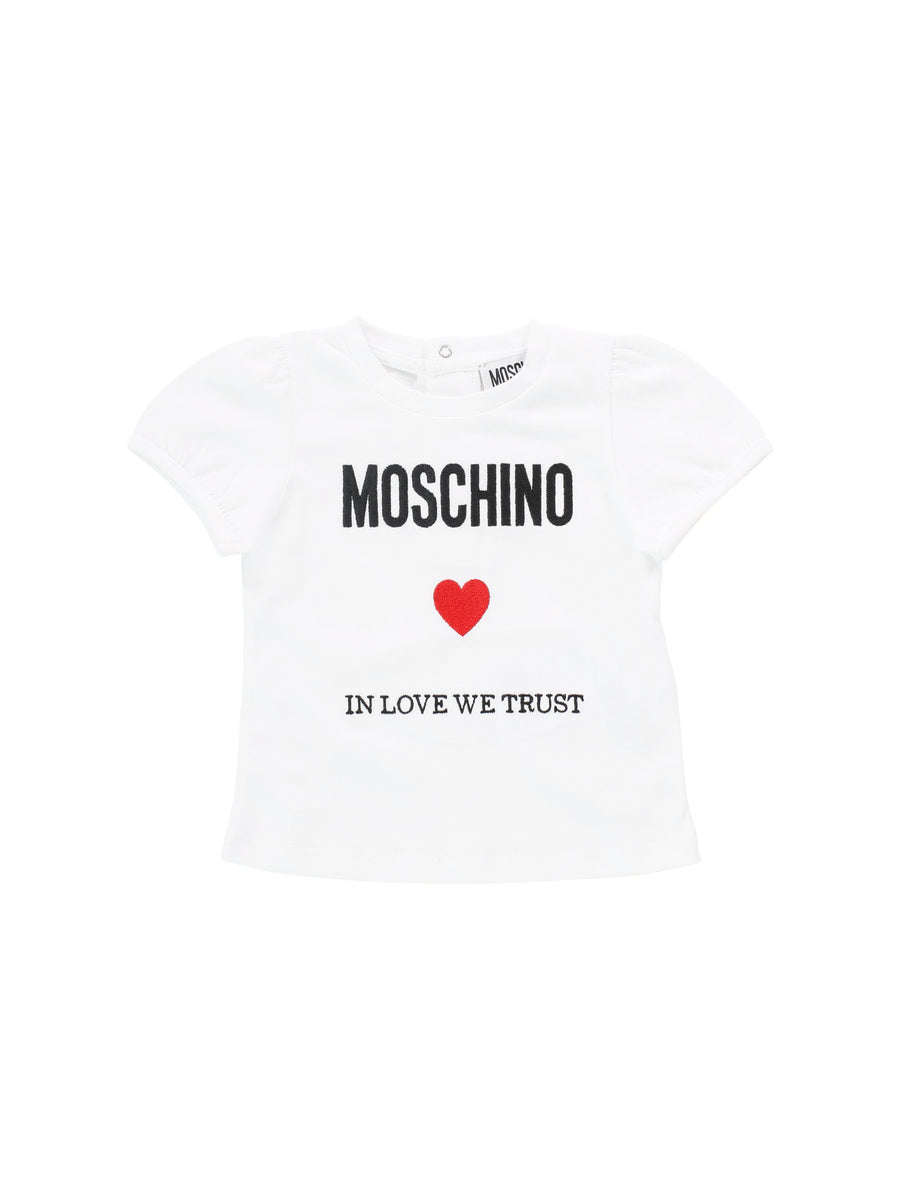 T-shirt bianca In love we trust